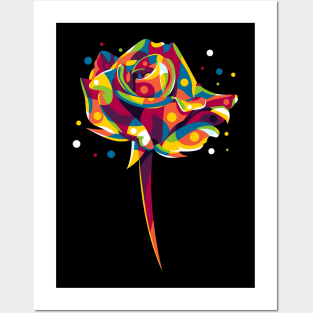 Colorful Rose Flower Posters and Art